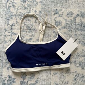 P.E Nation Blue and White Sports Bra